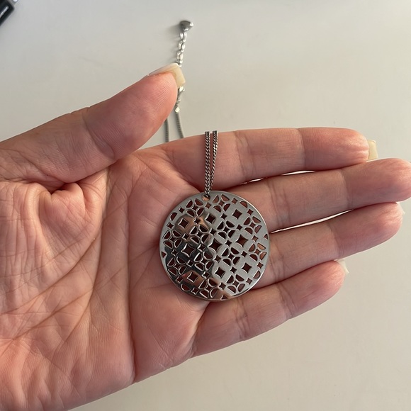 Large Fossil Necklace with Pendant Sterling Silver - Picture 5 of 5